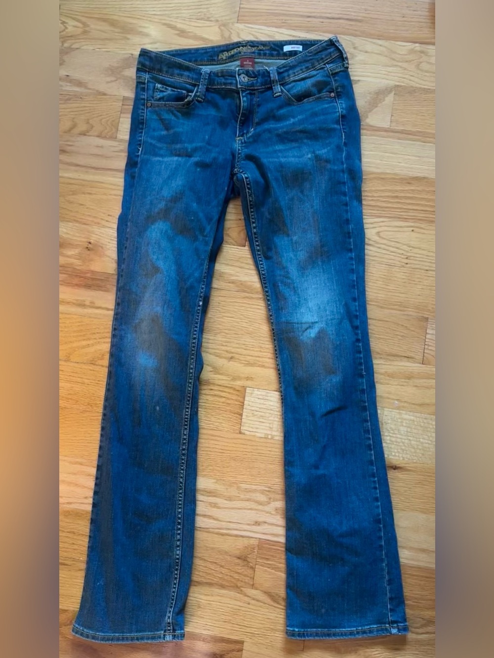 Classic Blue Arizona Low Rise Bootcut Jeans